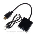 Nouveau HDMI mâle vers VGA femelle avec audio HD Video Cable Converter Adapter 1080P pour PC